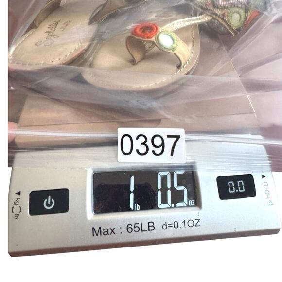 Seychelles Embroidered Beaded Gem Slip On Toe Loop Flat Sandals Women's 8.5 - Picture 10 of 10